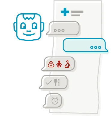 Ecranul asistentului Optimerix afișând informații despre medicamente